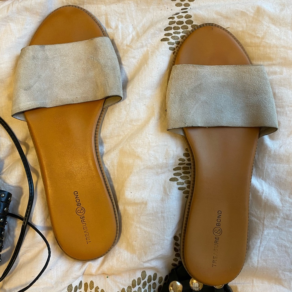 Treasure and bond slip on sandals